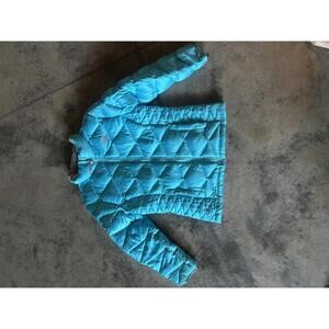 The North Face Girls Turquoise Puffer Jacket 550 Fill